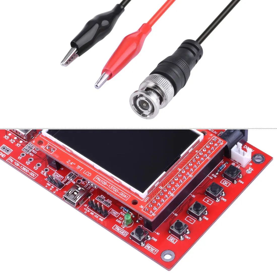 Цифровой осциллограф 1Msps+ Датчик аналоговой полосы пропускания(сварные) diy части электронного обучения Набор Полный Собранный осциллограф