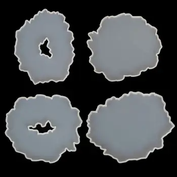 

2020 New Large Irregular Wave Round Coaster Mold Silicone Resin Cement Casting Mold Tools
