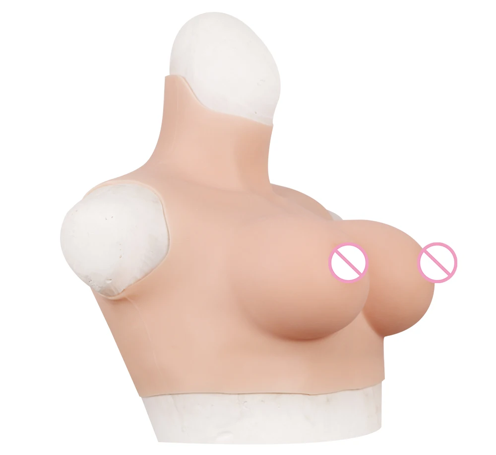 Herpinker Realistic Silicone Breast Forms for Crossdresser Fake Boobs Enhancer Drag Queen Shemale Transgender C D ECup tits (12)