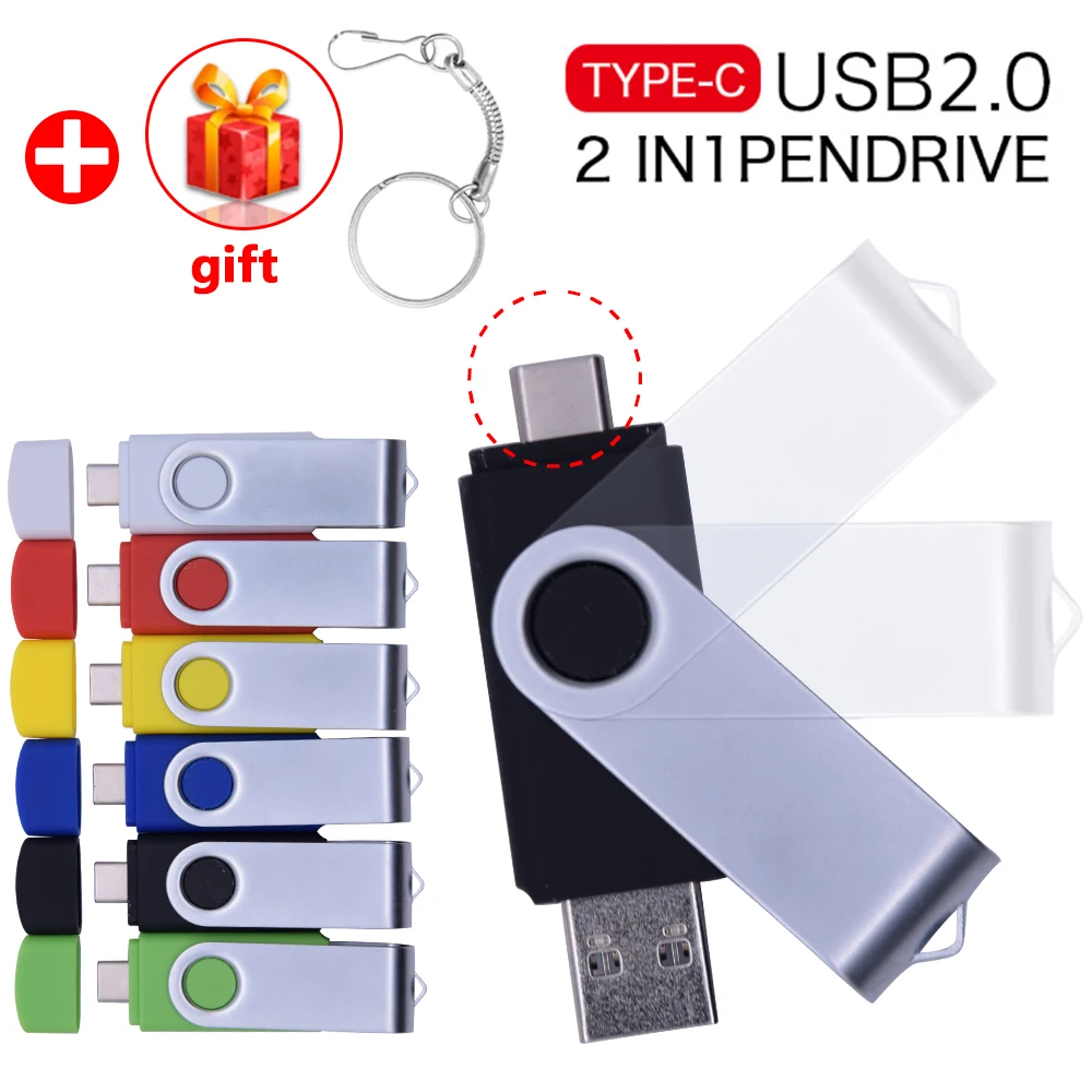 Флеш-накопитель OTG 2 в 1 USB Type-c металлический 0 64/128/256 ГБ | Компьютеры и офис