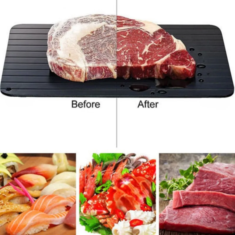  Quick Defrosting Plate Fast Defrosting Tray Thaw Frozen Food Meat Fruit Board Defrost Kitchen Gadget Tool