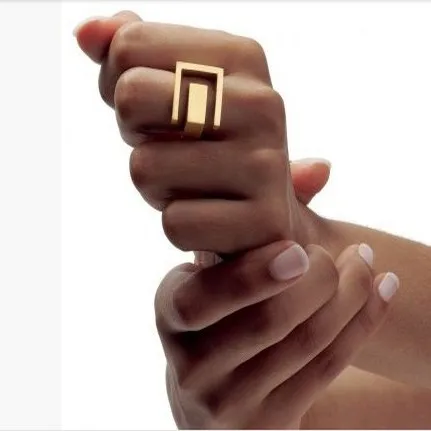 

New Arrival Punk Fashion Design Geometric Metal Finger Rings Opening Adjustable Rock Hip Hop Fashion Jewelry For Men Party Gifts