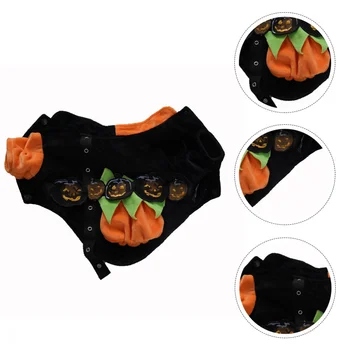

Funny Pumpkin Bat Costumes Pet DogHalloween Cosplay Dress Warm Outfits Clothes