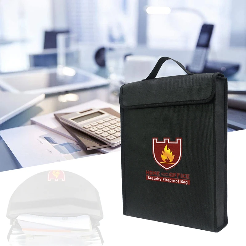 

HOT-Portable Fire Resistant Waterproof Safe Bag for Important Documents