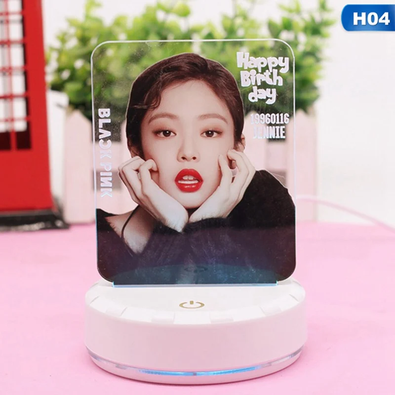 BLACKPINK окружающий Красочный Светодиодный светильник Ночной светильник модный подарок для поклонников - Цвет: 04