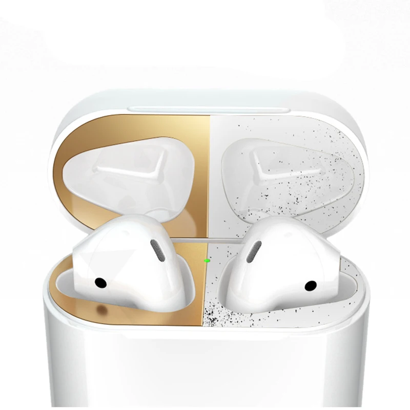 Новинка для Airpods 2 Box пылезащитная наклейка из фольги металлический смешанный