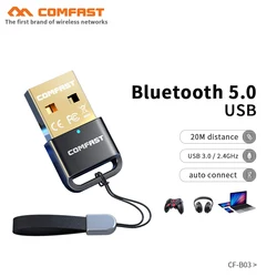Mini adaptateur USB Bluetooth 5.0, pilote gratuit, Dongle pour PC, haut parleur, souris, Audio, récepteur, transmetteur 