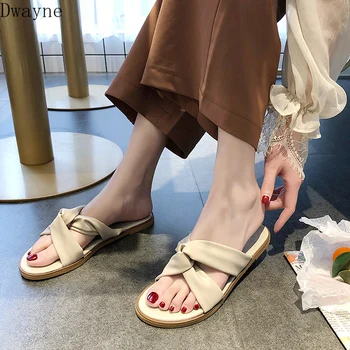 

Net red slippers women wear 2019 new fashion summer wild flat word drag