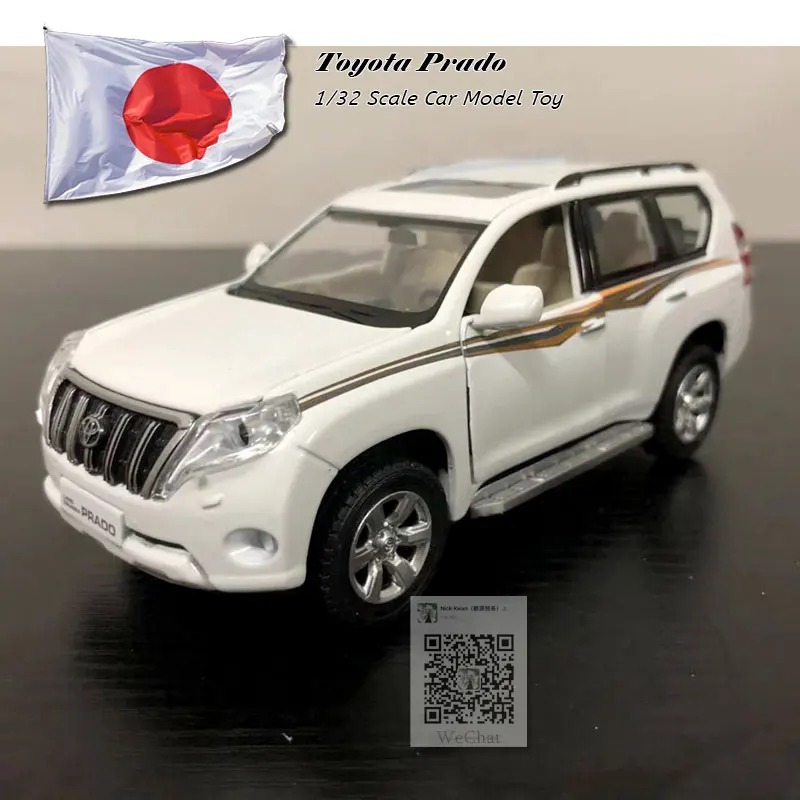 1/32 масштаб вытяните назад автомобиль модель игрушки японской 2016 Toyota Prado SUV литая