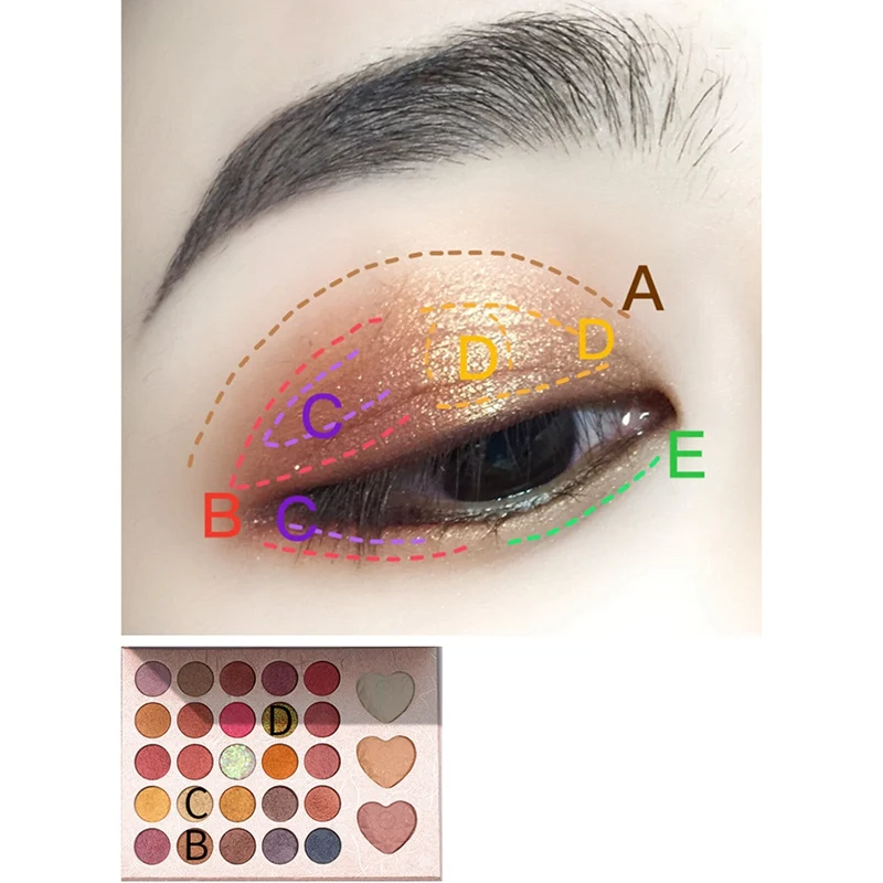 28-color Wet Glitter Matte Eye Shadow Palette Powder Waterproof Smudge-proof Colorfast Eyeshadow Highlighter Makeup Pallete