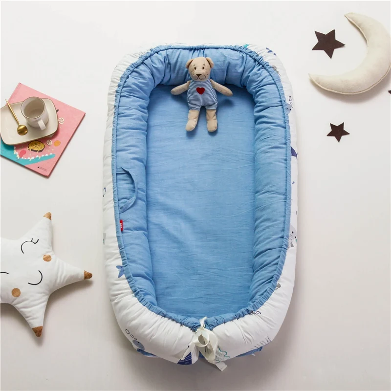 Матрасы детская люлька для кровати Модный портативный детский шезлонг для новорожденной кроватки дышащий и гнездо для сна