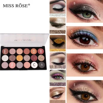 

Miss Rose Makeup Eyeshadow Palette Glitter Beauty Eyeshadow Makeup Pallete Matte Eye Shadow Palette Eyeshadow Powder Pigment