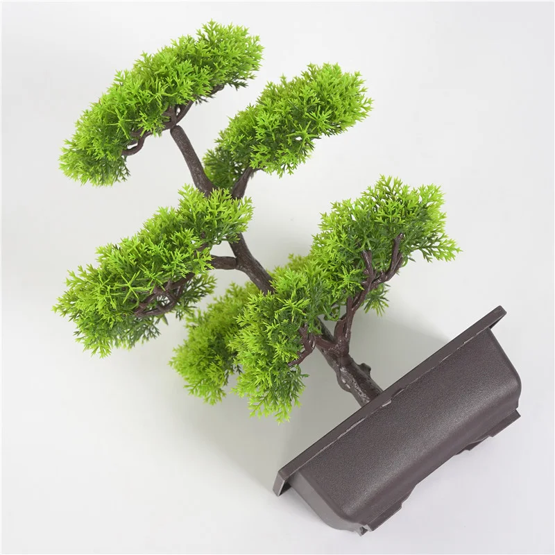 

Artificial Bonsai Tree Fake Green Plant Simulation Pine Trees Decor Props Sale