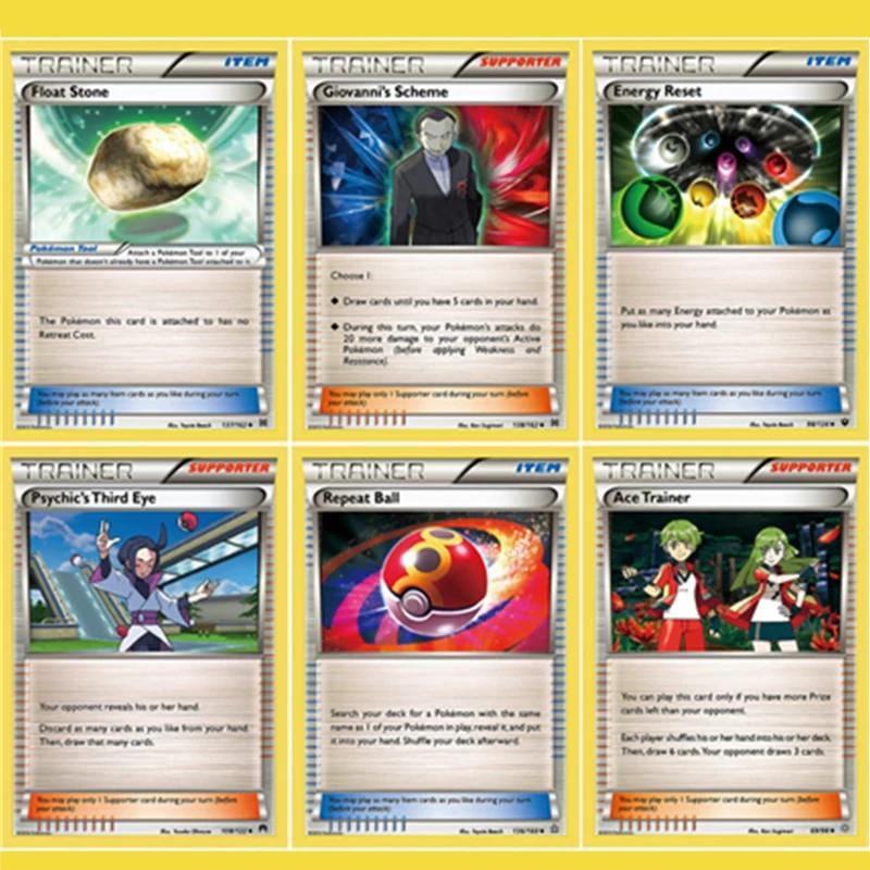 50 шт./компл. Pokemon PTCG битва N карт энергии тренер карточки для реквизита без Повторите игра коллекция карточная игра подарки для Для детей игрушки