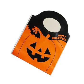

50pcs15.5*19.5*5cm Halloween Easter party decoration pumpkin ghost candy bag Baking cookie home prop supplies kid gift Snack Bag