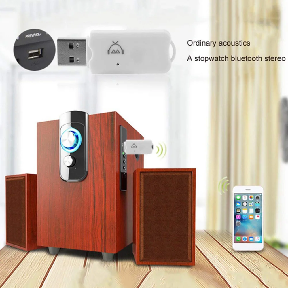 Mini USB Bluetooth-Compatible Stereo Music Receiver Wireless Audio Adapter Dongle Kit With Microphone For Speaker For Phone Car bluetooth adapter bluetooth audio receiver bluetooth transceiver adapter audio adapter bluetooth aux adaptor wireless usb adapter