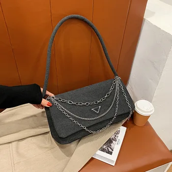 

Brand Original Design 2020 New Shoulder Bag Underarm Bag Autumn And Winter Messenger Bag Female Bag Joker Chain Bag
