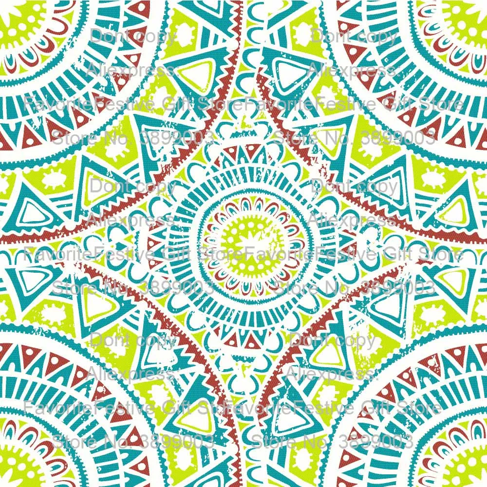 Бирюзовый зеленый психоделический индийский Гобелен Мандала хиппи богемные