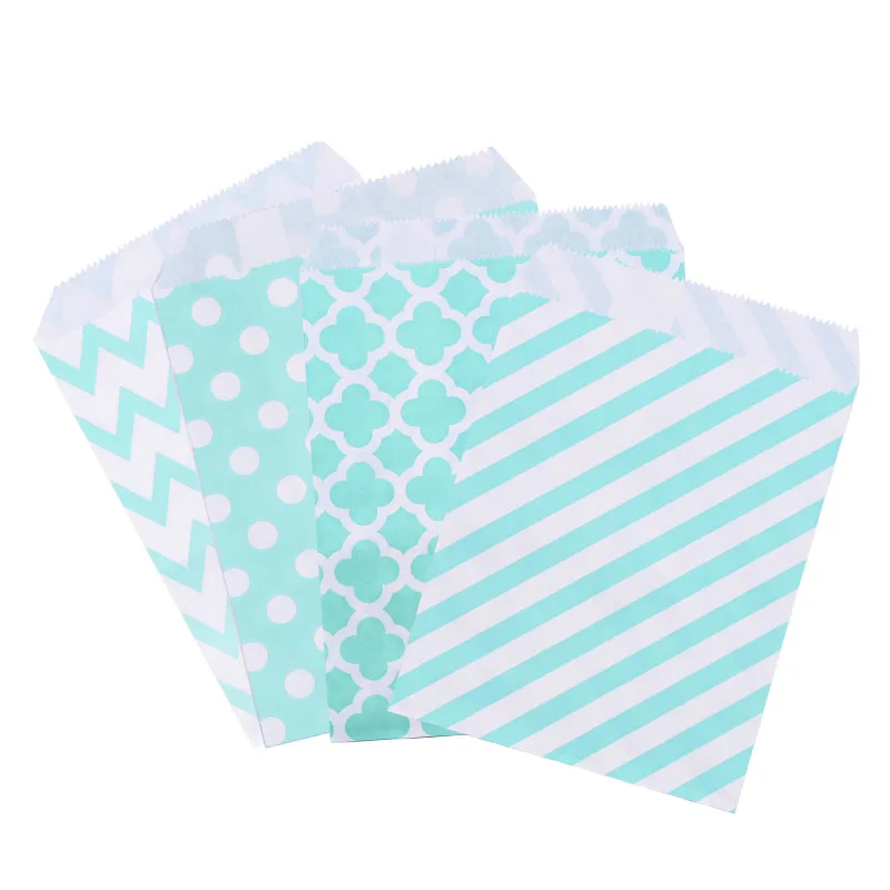 teal 25/50 шт, смешанные цвета, Стиль Бумага сумки Свадебная вечеринка пользу печенья конфеты подарочные пакеты Еда упаковка День рождения украшения свадебные принадлежности - Цвет: teal