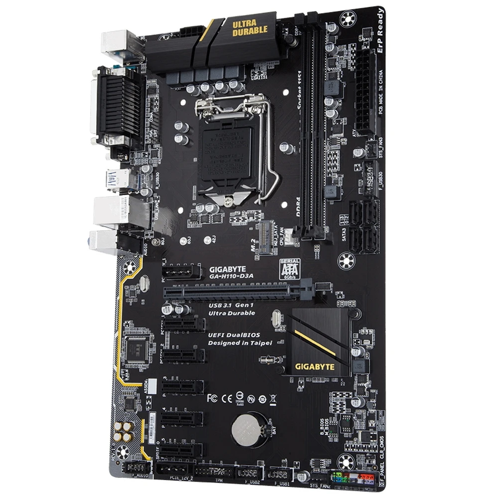 Материнская плата Gigabyte GA H110 D3A|Материнские платы| |