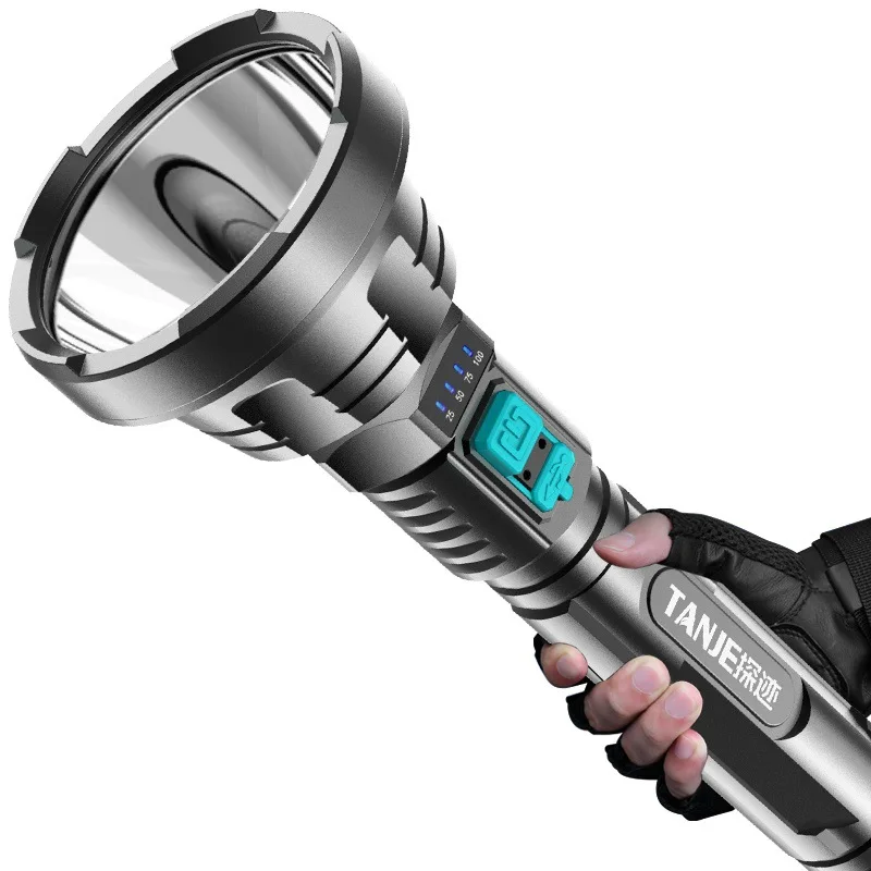 Super Powerful Led Flashlight Rechargeable ABS Flashlight Xenon Long-Range Flashlight Camping Outdoor Adventure Flashlight 2022