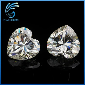 

STARSGEM IJ color heart cut moissanite gems 6*6mm test positive VVS 0.8ct moissanite stone best price for jewelry making