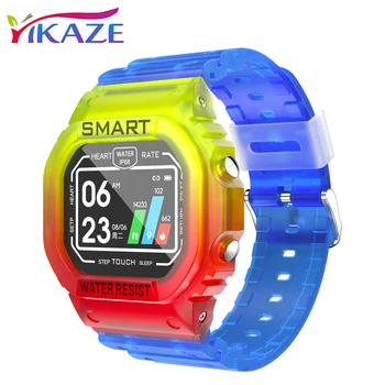 

YIKAZE 2020 New Anti-fingerprint 1.14 Inch Colorful Screen Smart Watch Men Women IP68 Waterproof Heart Rate Monitor Smartwatch