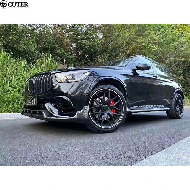 New X253 C253 Glc300 Glc63 Amg Coupe Carbon Fiber Frp Front Bumper Lip For Mercedes  Benz Glc63 Topcar Style 20-21 - Body Kits - AliExpress