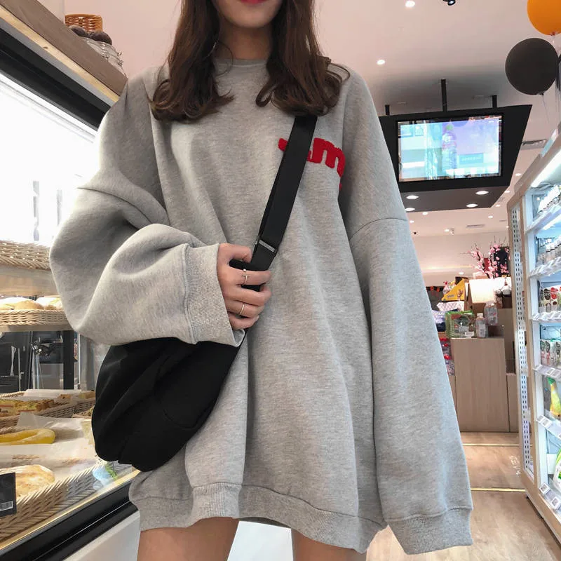 Harajuku/японская Женская толстовка с капюшоном; забавные корейские Топы; женская и мужская одежда; пуловер с длинными рукавами; Свободный джемпер; толстовка с капюшоном для девочек