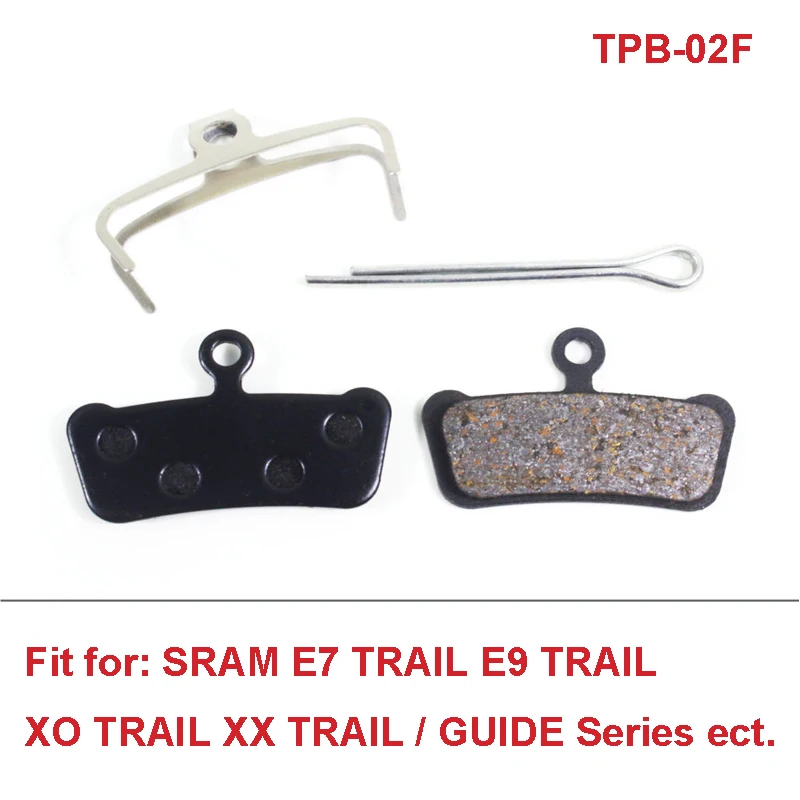 TPB-02F Велосипедные дисковые Тормозные колодки MTB велосипедные дисковые Тормозные колодки из смолы полуметаллические тормозные колодки для SHIMANO SRAM MAGURA FORMULA TEKTRO - Цвет: TPB-02F