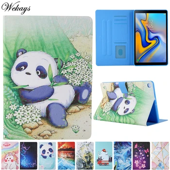 

Case For Coque Samsung Galaxy Tab A7 10.4 inch 2020 SM-T500 T505 Cartoon Panda Thin Leather Cover For Samsung Tab A7 Cover Cases