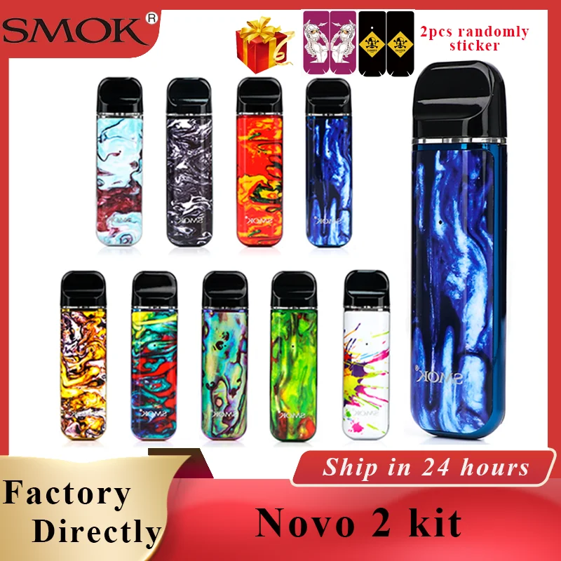 Stock Pod vape SMOK novo 2 kit pod system 800mAh Built-in battery Electronic cigarette vape pod fit MTL/quartz coil Pod novo 2