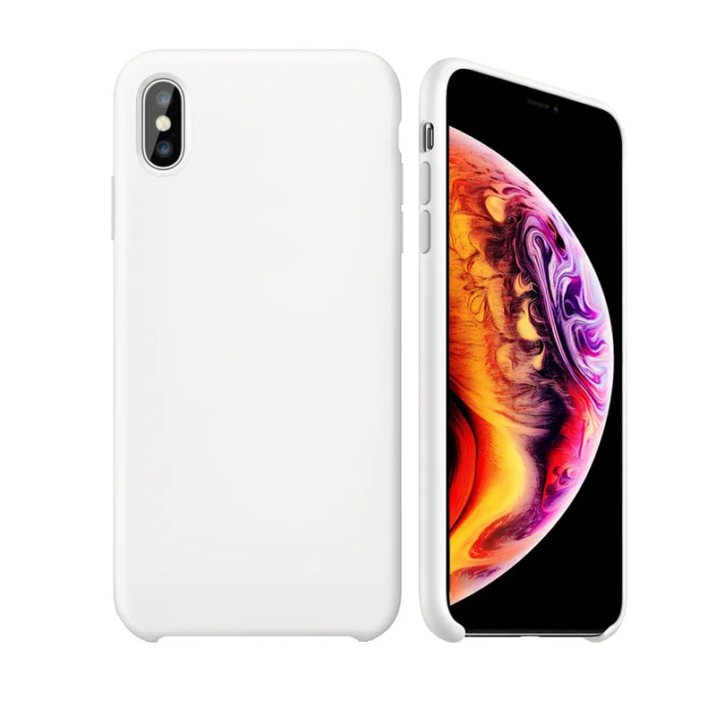 

Ultra Thin Case for iPhone X XR XS Max Case Soft Back Cover Case for iPhone 6 6s 7 8 Plus Case Coque Liquid Silicone Rubber Capa