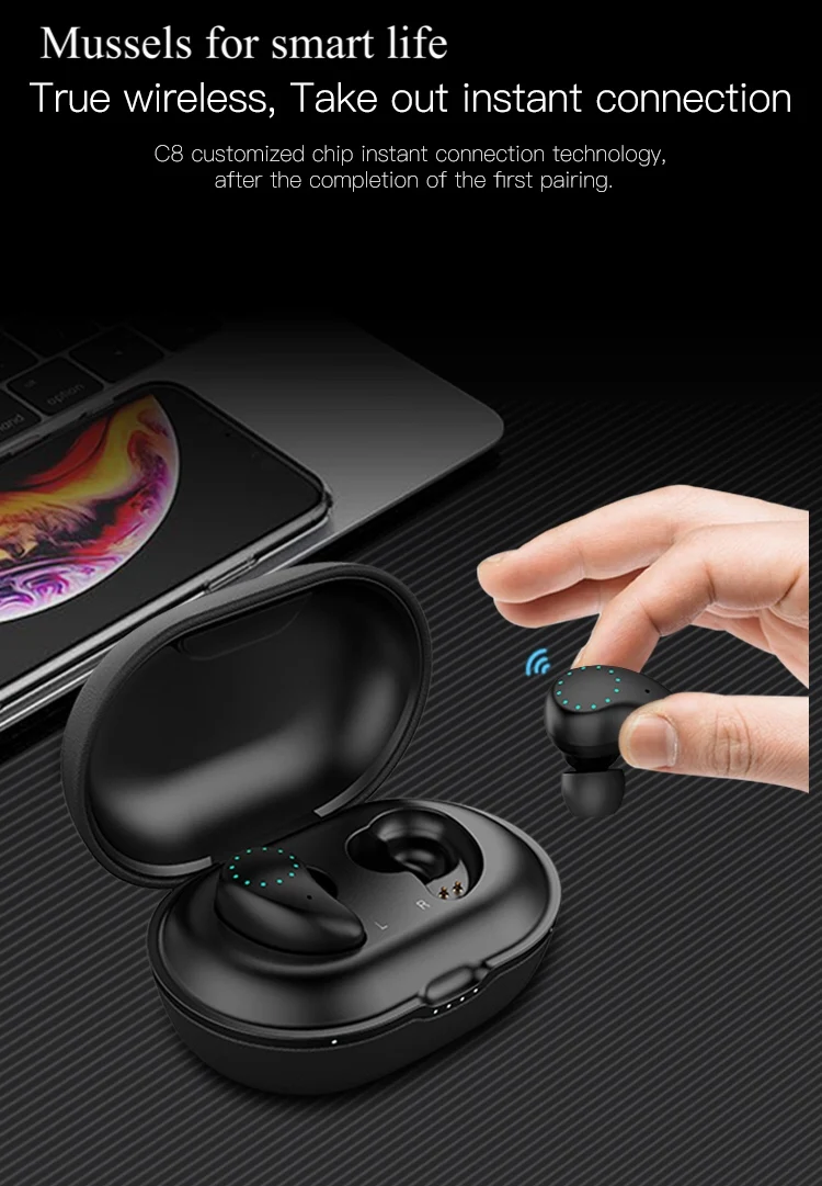 Bluetooth V5.0 Earphone Wireless Earphones Stereo