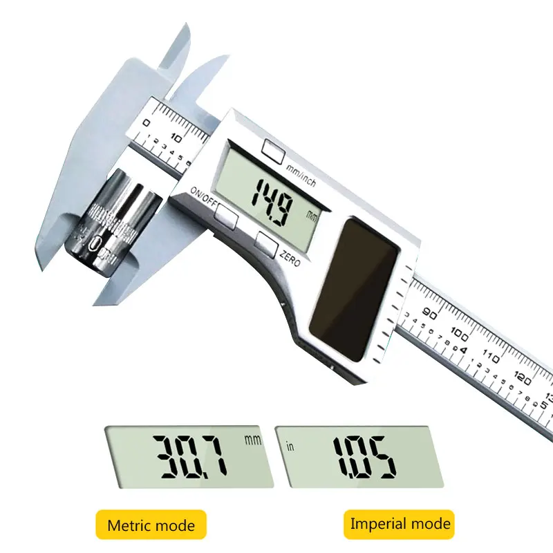 Солнечный суппорт пластиковый суппорт запчасти инструмент 0,01 мм Серебряный инструмент гаджет Калибр метр штангенциркуль с циферблатом прочный
