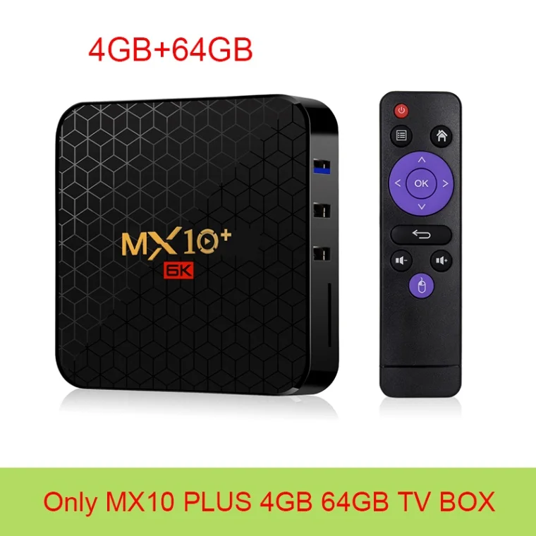 MX10 PRO для приставки android Smart ТВ коробка Android 9,0 MX10 плюс Allwinner H6 4K Media Player 6K Изображение декодирования 4 Гб оперативной памяти, 32/64GB 2,4G, Wi-Fi, ТВ коробка - Цвет: PLUS 2.4 5.0G 64GB