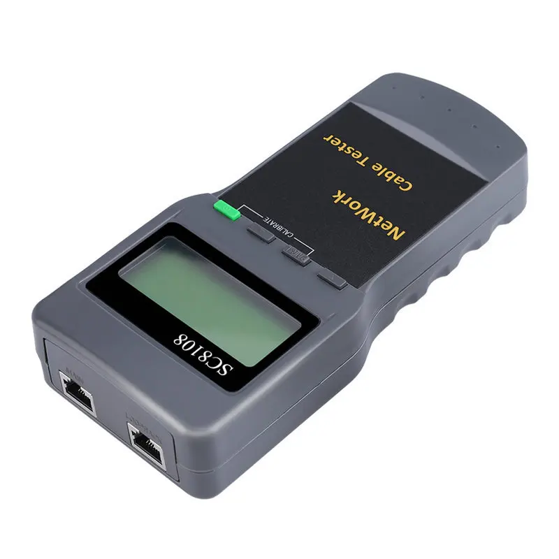 Portable SC8108 LCD Network Tester Meter LAN Phone Cable Tester Meter With LCD Display RJ45 Cat5e Cat6 UTP cable toner tracer