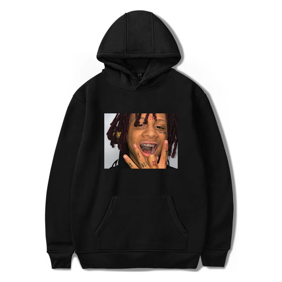 Trippie Redd дизайн с капюшоном карман для мужчин женщин харауку хип хоп Рэп пуловеры с капюшоном флис теплый уличная одежда толстовки