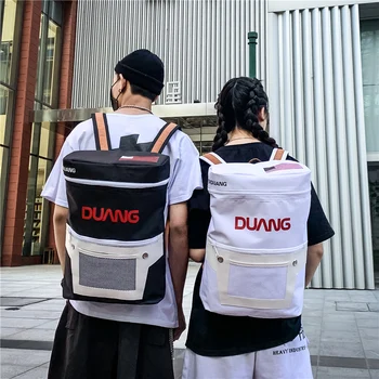 

Street Trend fashion couple Men Women backpack school student High capacity bucket travel 15.6 laptop bag for Teens boys gilrs