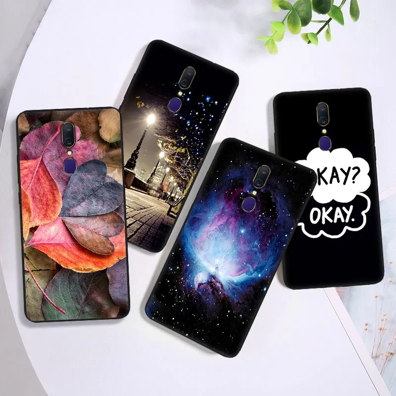Для Oppo A7X A9 чехол A3S A57 ТПУ силиконовый черный для F9 F11 телефон Funda RenoZ 10X Zoom Coque мягкий