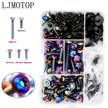 

For Suzuki GSF600 Bandit BURGMAN 400 GS1000 GS500E Universal CNC Motorcycle Fairing screws Bolt outer Hexangular Screw Nut