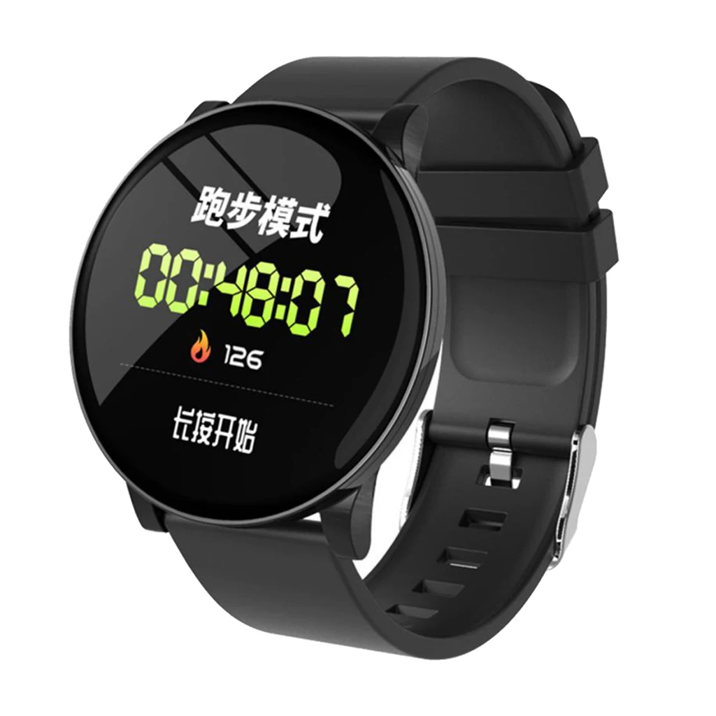 1,3 ''TFT HD кровяное давление сердечный ритм умные часы цветные умные часы с сенсорным экраном Браслет фитнес-трекер спортивные часы браслет - Цвет: Black