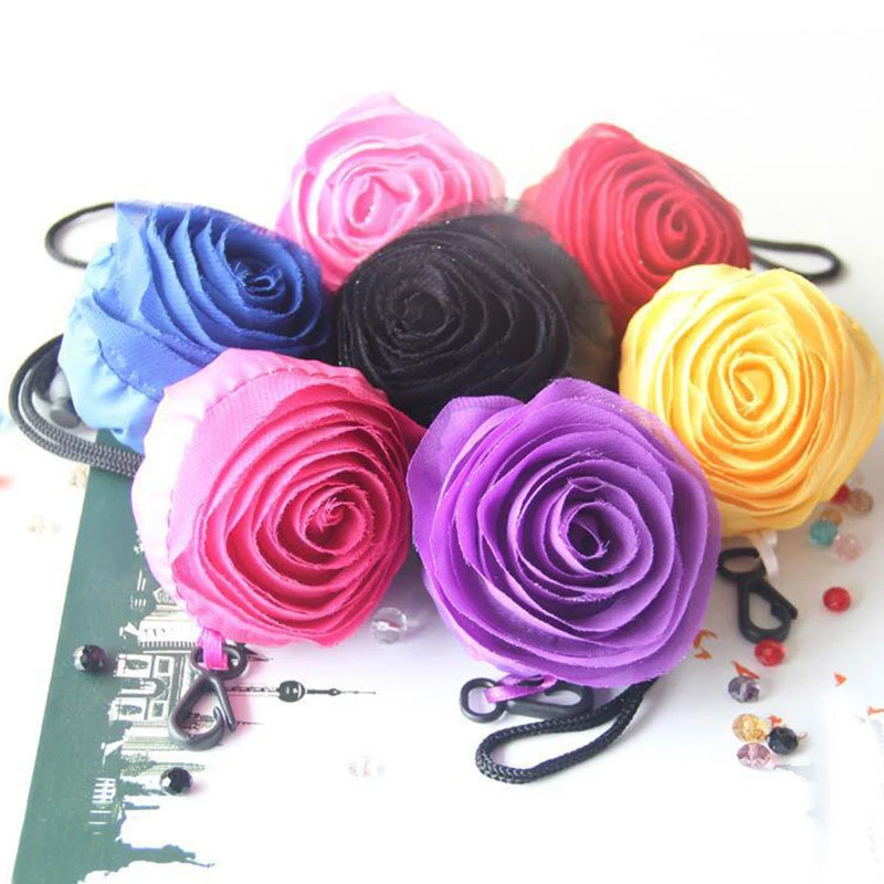 Экологически чистая сумка для хранения складные сумки покупок с цветами розы