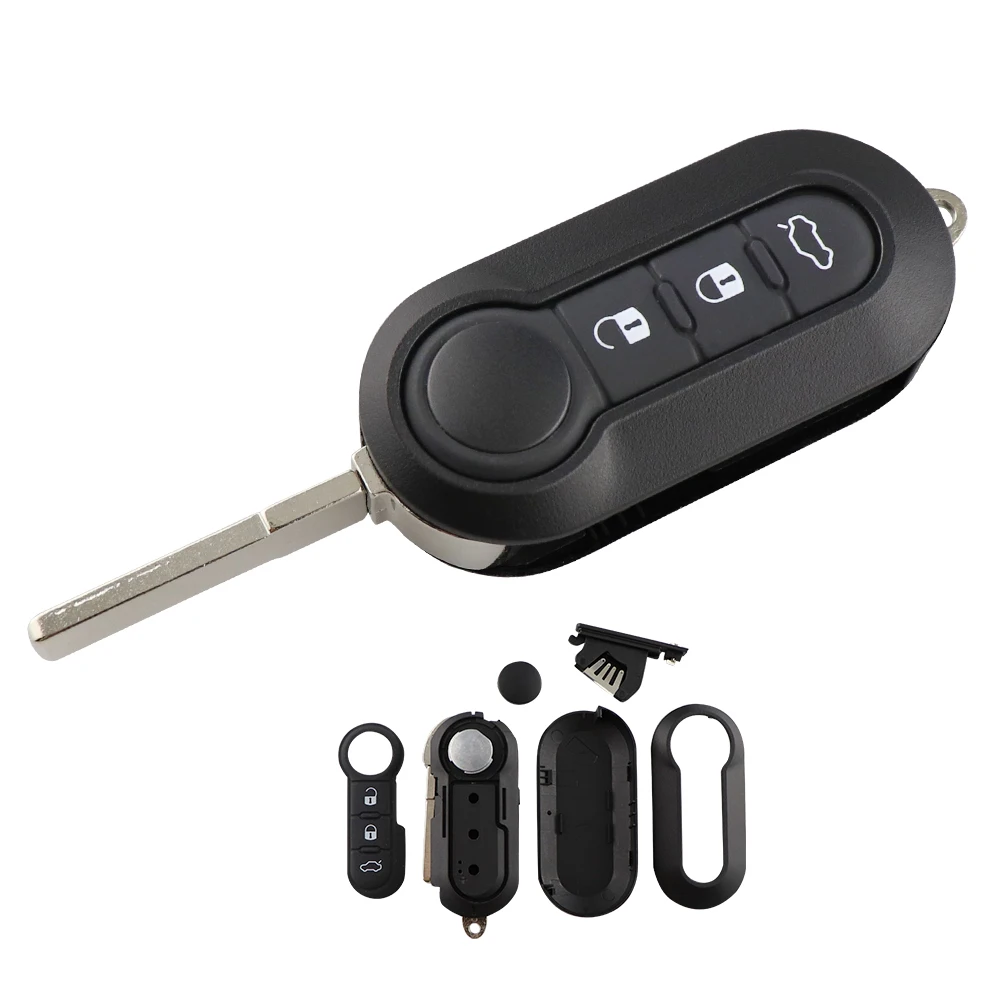 Keyforkess2 3 Bottoni Modificato A Distanza di Vibrazione Chiave Borsette Per Fiat 500 Doblo Ducato Panda Punto Per Peugeot Chiave Dell'automobile caso Uncut Lama - H6b0334e2d7534361968f9541a0a6d354c