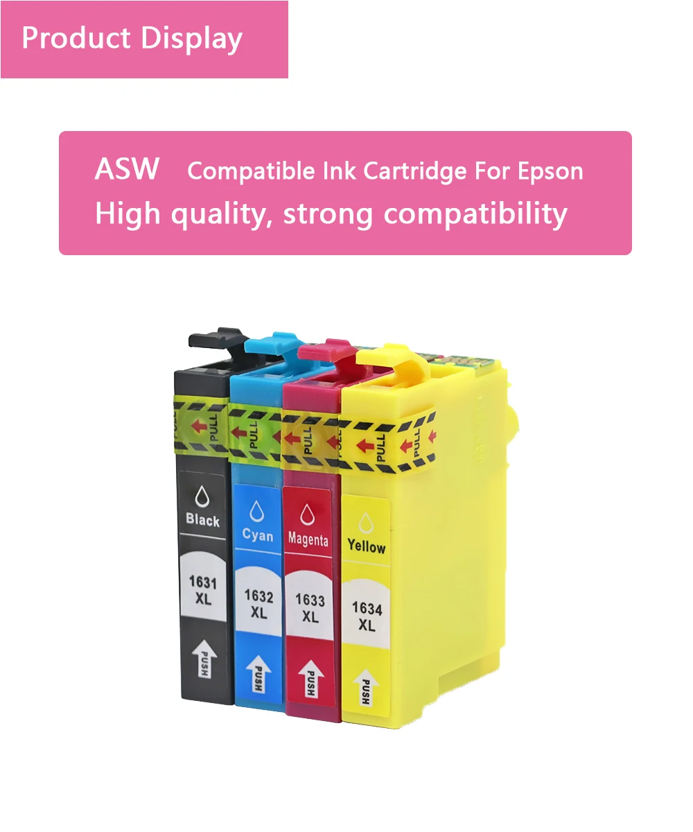 ASW 16XL Ink Cartridges Replacement for Epson 16 XL Compatible for Epson Workforce WF2630 WF2010 WF2510 W-2520 WF2530 WF2650