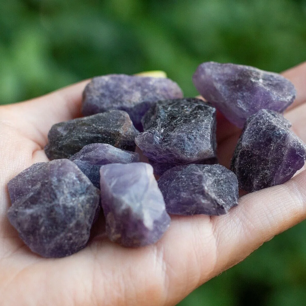 Cristalli di ametista grezza piccole pietre viola naturali 100g lotto sfuso  - AliExpress