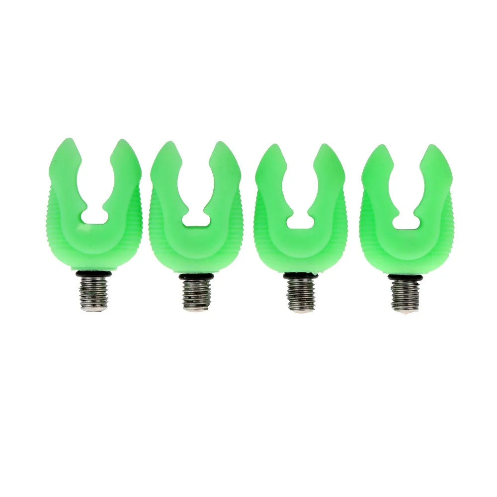 

Hot New 4pcs/Set Fishing Rod Rest Silica Rubber Fluorescent Fishing Pole Butt Rest Head Luminous Gripper Grips Fishing Tools