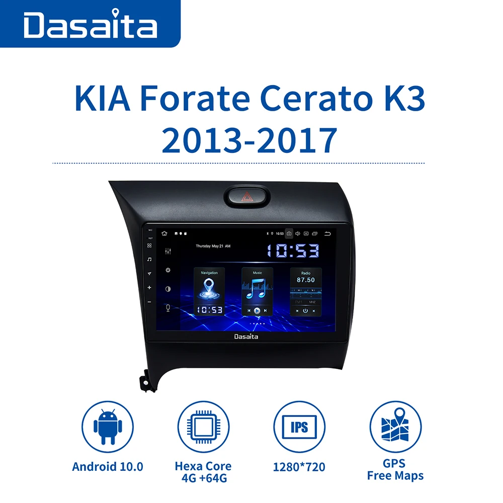 

Dasaita Radio Car Player Android 10.0 For KIA K3 2013 2014 2015 Navigation Car Audio HDMI 9" GPS Navigator 4GB RAM 64ROM