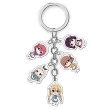 Anime Peripheral Blend·s Acrylic Keychain Five-a Set of Doll