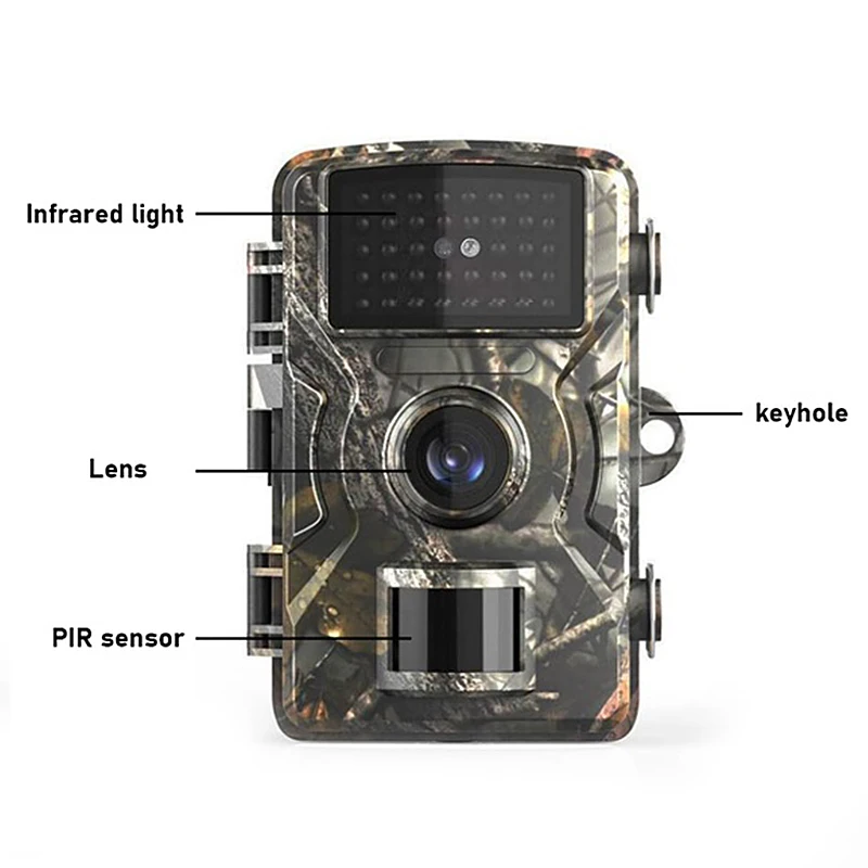 

12MP 1080P Wildlife Hunting Trail and Game Camera with 16GB/32GB TF Card Motion Activated Security Camera IP66 Waterproof